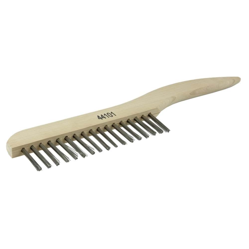 Picture of Hand Wire Scratch Brush, .012 Stainless Steel Fill, Shoe Handle, 1 x 17 Rows