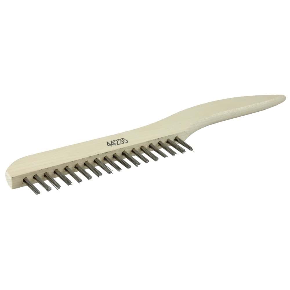 Picture of Hand Wire Scratch Brush, .012 Stainless Steel Fill, Shoe Handle, 1 x 17 Rows