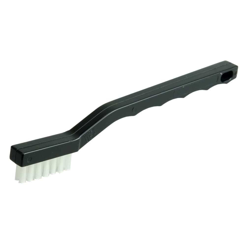 Picture of Small Hand Wire Scratch Brush, .016 White Nylon Fill, Plastic Block, 3 x 7 Rows