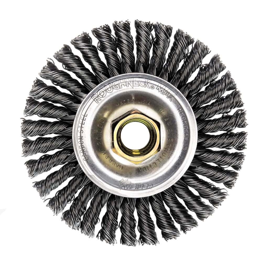 Picture of ROUGHNECK MAX 4" Stringer Bead Wheel, .020" Steel Fill, 5/8"-11 UNC Nut, Vending Ready