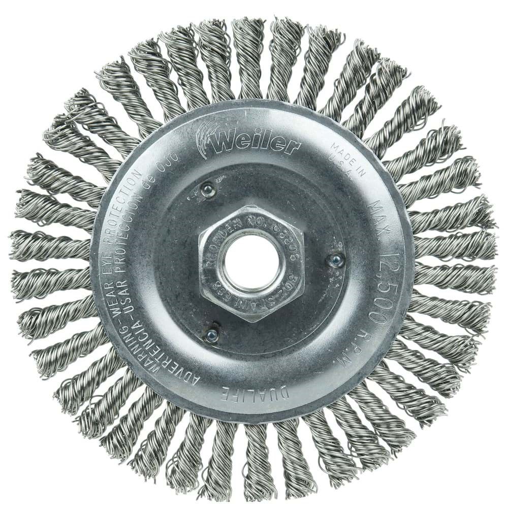 Picture of Roughneck Jr. 5" Root Pass Weld Cleaning Brush, .020 Stainless Steel Wire, 5/8"-11 UNC NUT, Vend