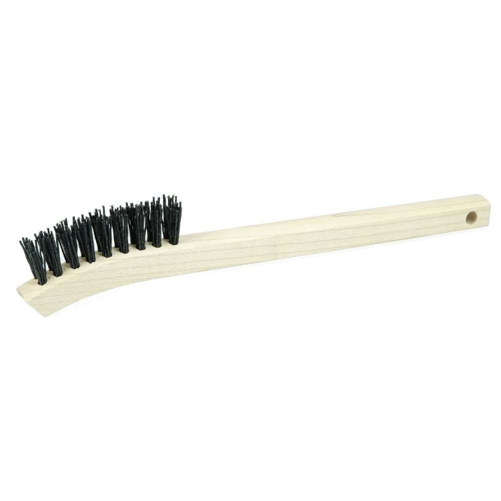 Picture of FME-Compliant Black Nylox Small Hand Scratch Brush, .026/120CG Crimped Fill