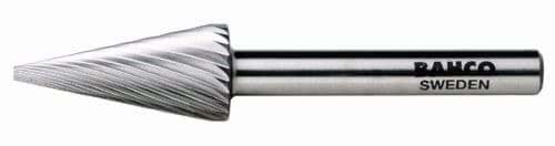 Picture of Hi Speed Steel Rotary Burr Conical Pointed Nose 1 1/16 Med Tooth