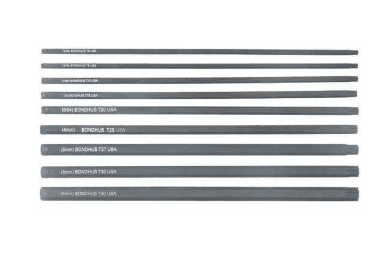 Picture of Set 9 ProHold Torx® Bits 6" (T8-T40) Bits Only in Clamshell