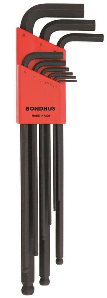 Picture of Set 9 Ball End L-Wrench Extra Long 1.5-10mm