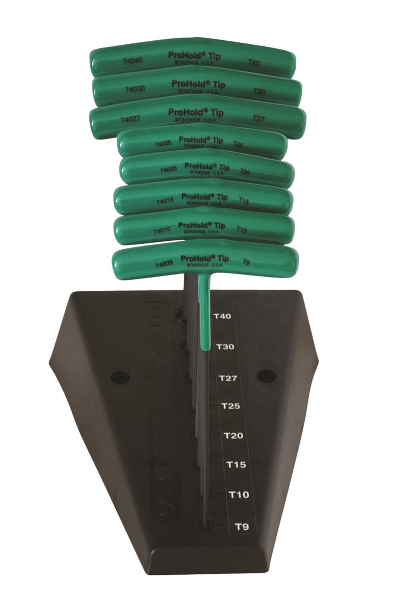 Picture of Set 8 ProHold Torx® T-Handles - Graduated Length - T9-T40 with Stand