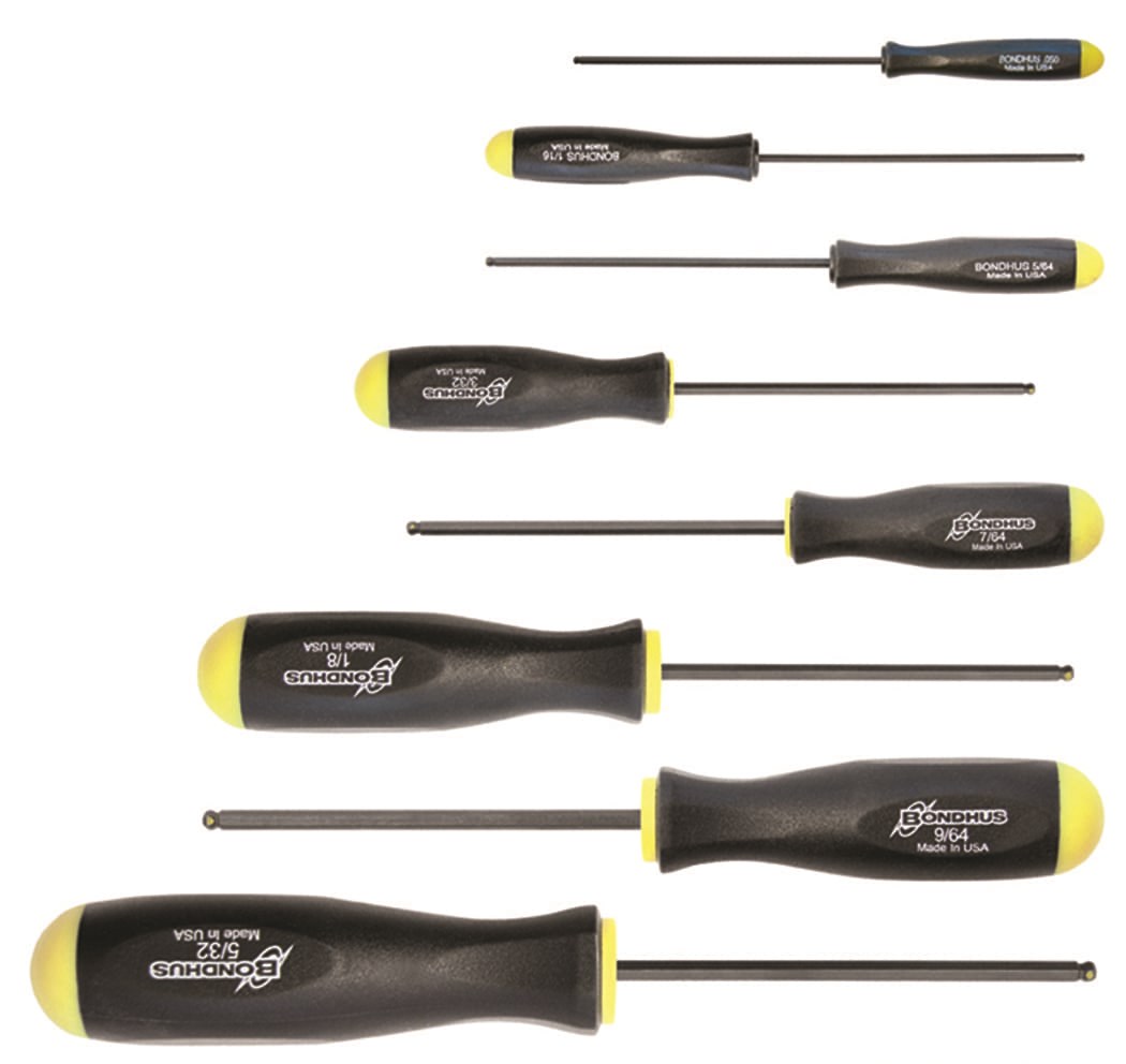Picture of Set 8 ProHold Ball End Screwdrivers .050-5/32"