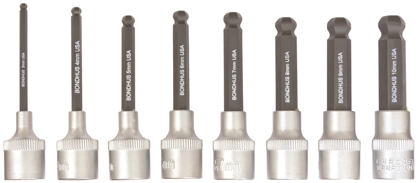 Picture of Set 8 ProHold Ball Bits 2" (3-10mm) w/Sockets in Clamshell