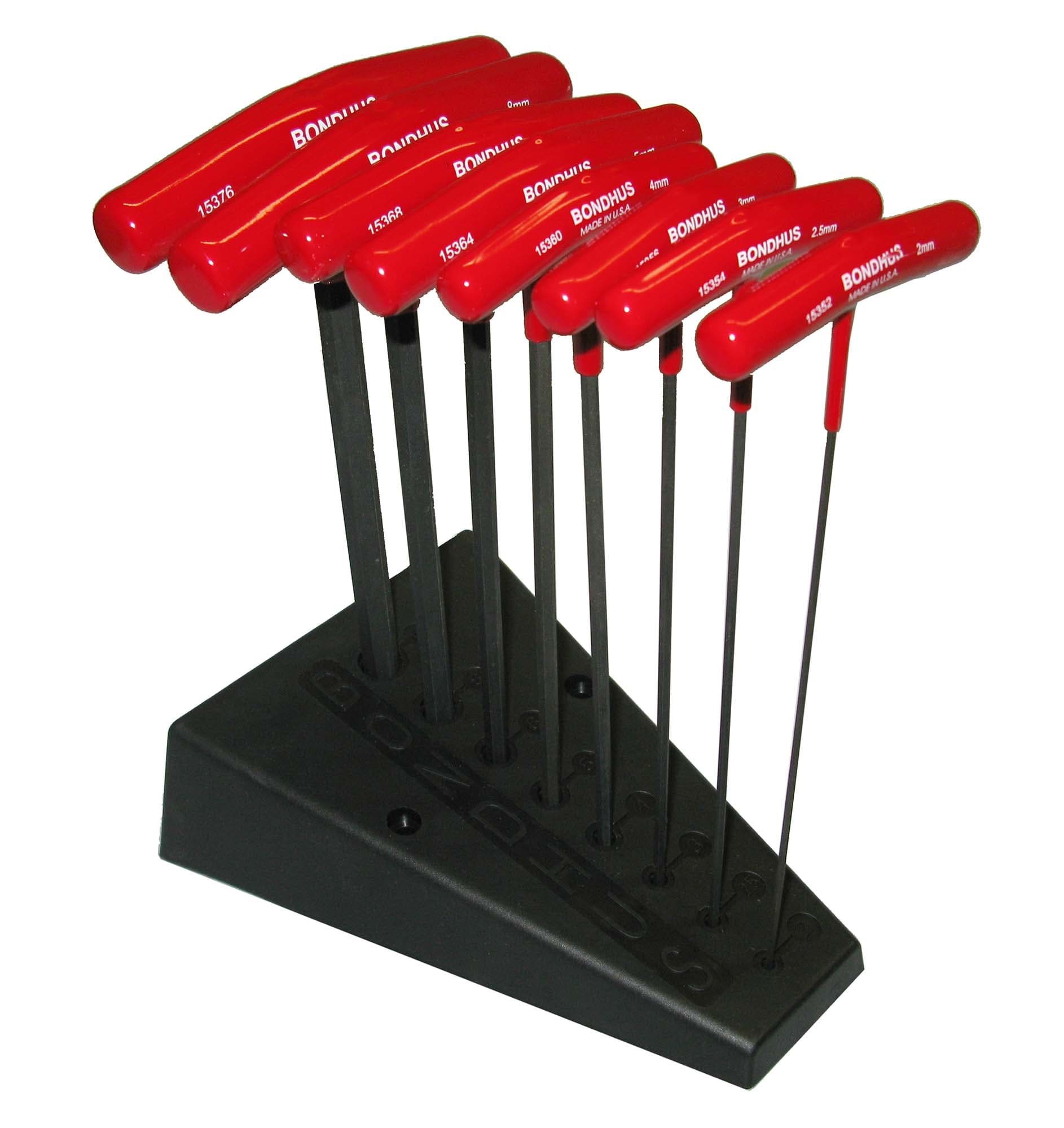 Picture of Set 8 Hex T-Handles 9" Length 2-10mm with Stand