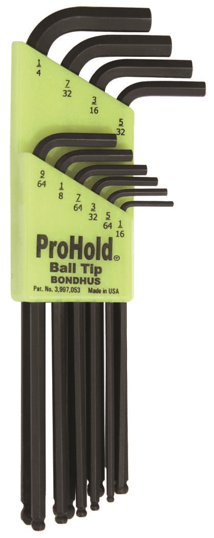Picture of Set 10 ProHold Ball End L-Wrench 1/16-1/4"