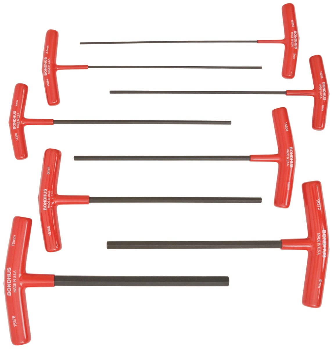Picture of Set 8 Hex T-Handles 9" Length 2-10mm