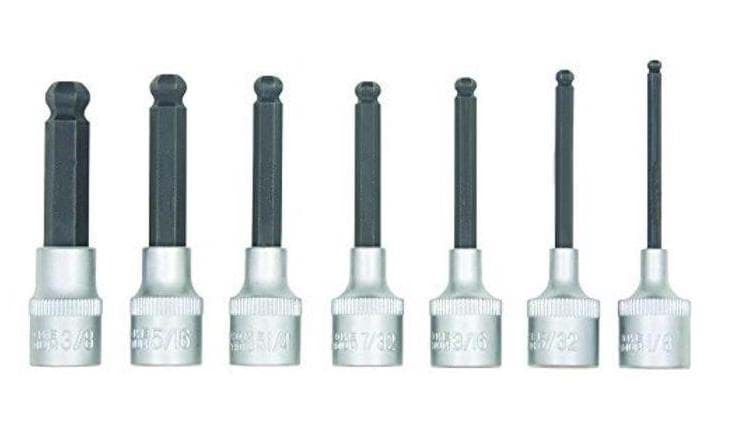 Picture of Set 7 ProHold Ball Bits 2" (1/8-3/8") w/Sockets in Clamshell