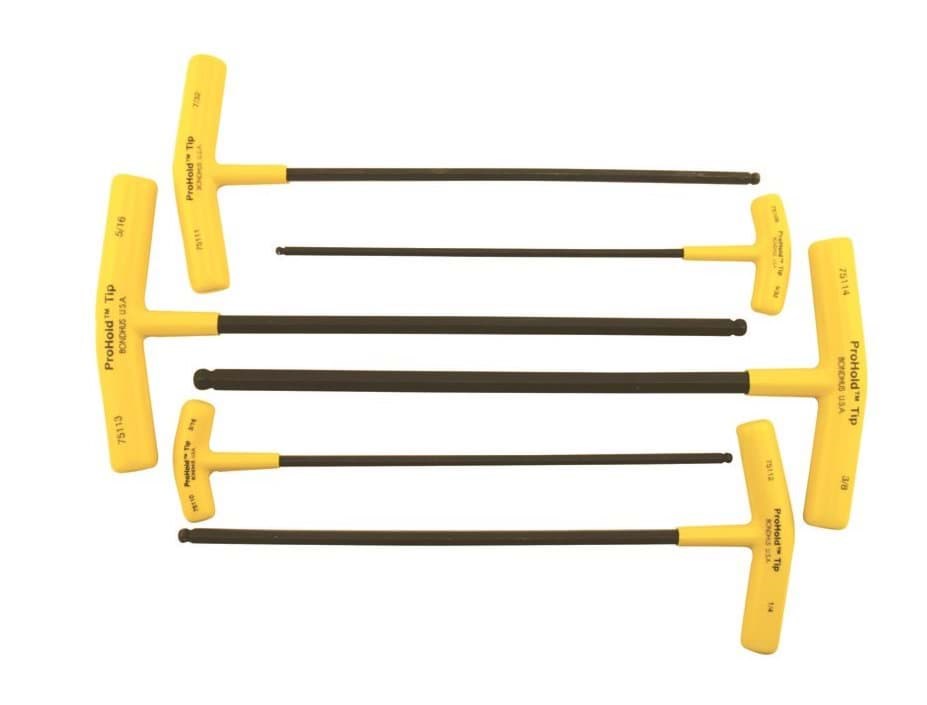 Picture of Set 6 ProHold Ball End Graduated Length T-Handles 5/32-3/8"