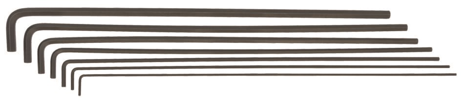 Picture of Set 7 Hex L-Wrench 12" Long (5/64-1/4" w/o 7/64 & 9/64)