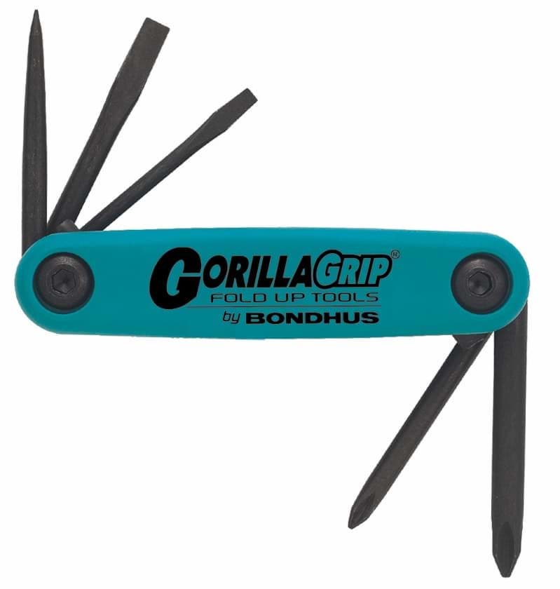 Picture of Set 5 Utility GorillaGrip Fold-up Tools PH#1, #2, SL1/8, 3/16, Awl