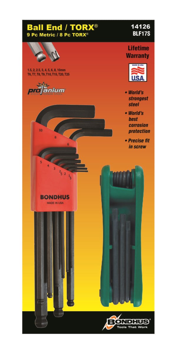 Picture of Bonus Pack - Ball EndL-Wrench Set 10999 (1.5-10mm) & GorillaGrip Fold-up Set 12632 (T6-T25)