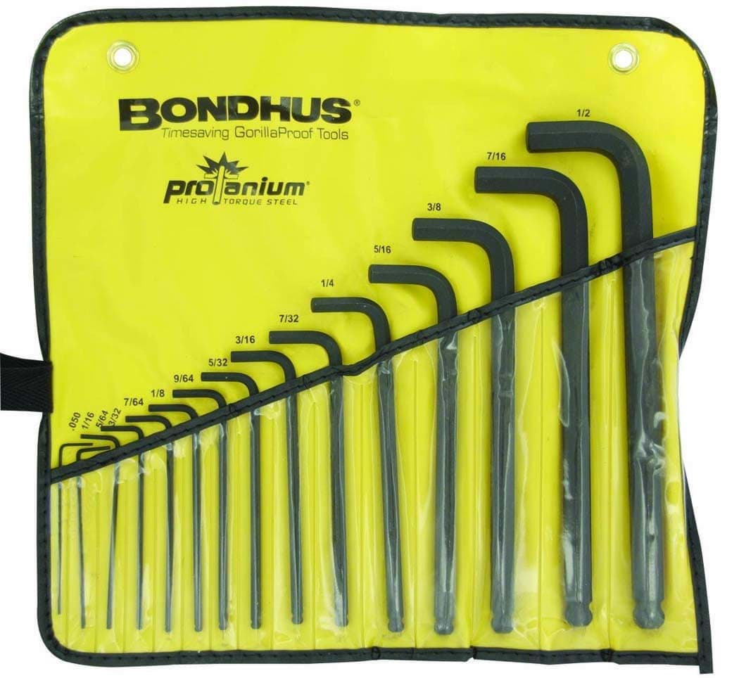 Picture of Set 15 Ball End L-Wrench .050-1/2" in Pouch