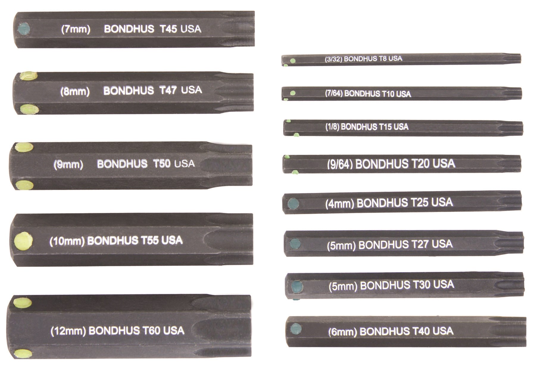 Picture of Set 13 ProHold Torx® Bits 2" (T8-T60) Bits Only in Clamshell
