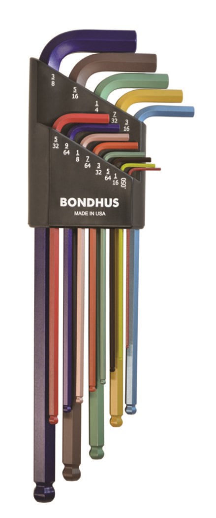 Picture of Set 13 ColorGuard™ Ball End L-Wrench - Extra Long Arm (.050-3/8")