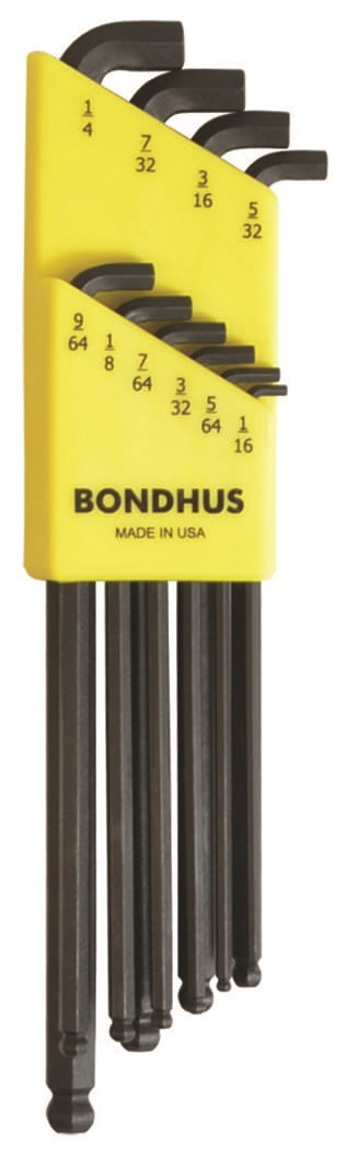 Picture of Set 10 Stubby Ball End L-Wrench 1/16-1/4"