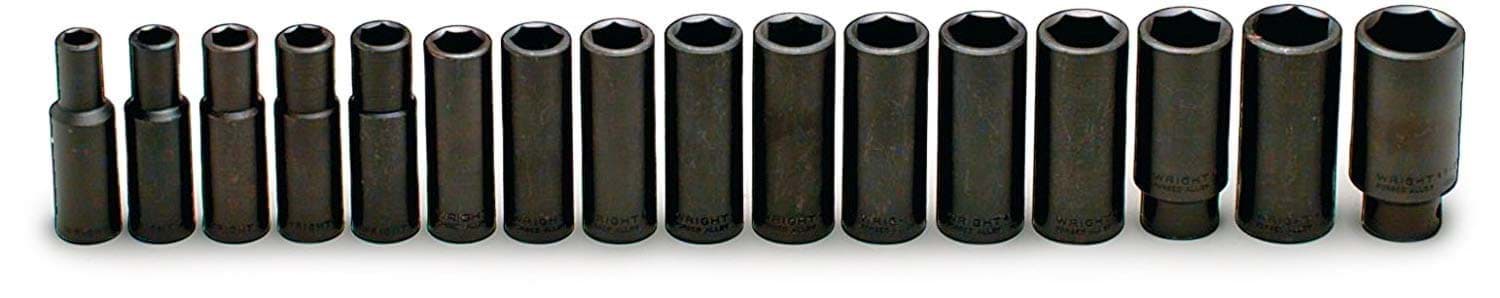 Picture of Socket Impact Set Drive 1/2" Deep Metric Wright - 16pc.