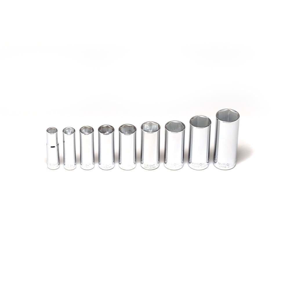 Picture of Socket Set Drive 3/8" Deep 6 Point Wright – 9pc.