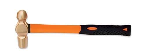Picture of Non-Sparking Ball Pein Hammer Aluminum Bronze 24 ozs.  Wooden Handle