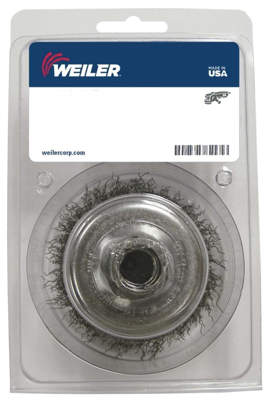 Picture of 1-3/4" Crimped Wire Utility Cup Brush, .0118" Steel Fill, 1/4" Stem, Vending Ready
