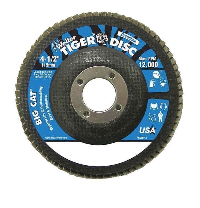 Picture of 4-1/2" Big Cat Abrasive Flap Disc Flat (TY27), Phenolic Backing, 60Z, 7/8" Arbor Hole, Vending Ready
