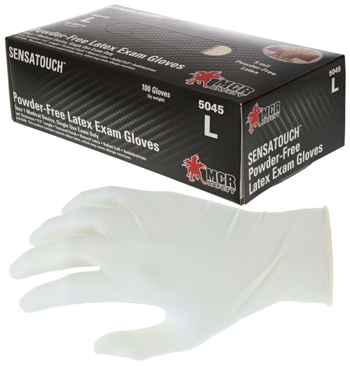 Picture of Disposable Medical Grade Latex Glove 5mil. Non-Powdered Textured – L
