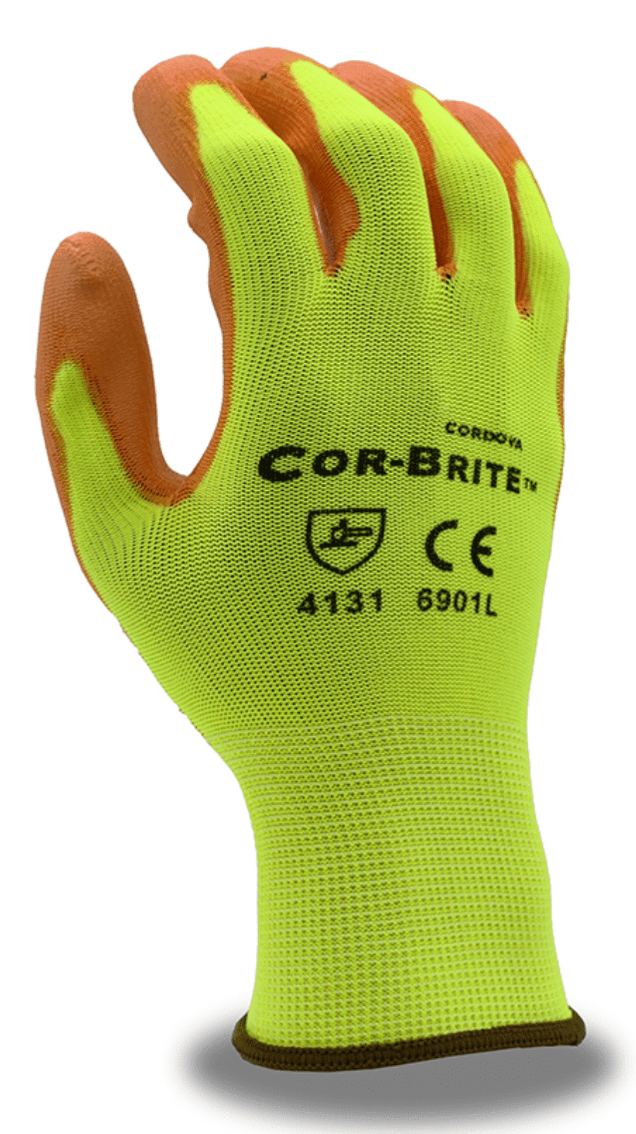 Picture of Glove Nylon w/ Palm Polyurethane Hi-Viz - M